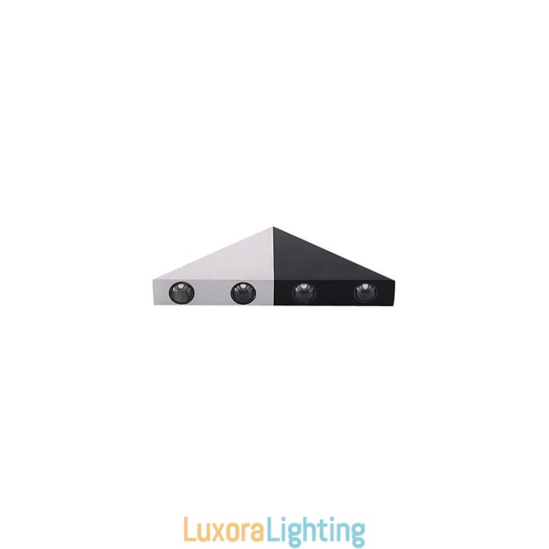 Designer Touch Decorative Modern Wall Light with Black and Silver Color Chic Triangle Style Design