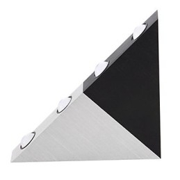 Designer Touch Decorative Modern Wall Light with Black and Silver Color Chic Triangle Style Design