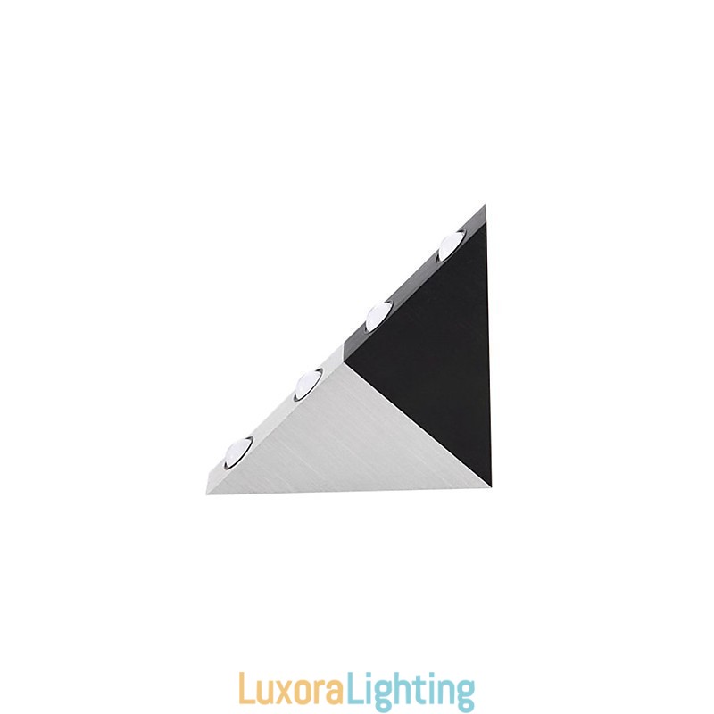 Designer Touch Decorative Modern Wall Light with Black and Silver Color Chic Triangle Style Design