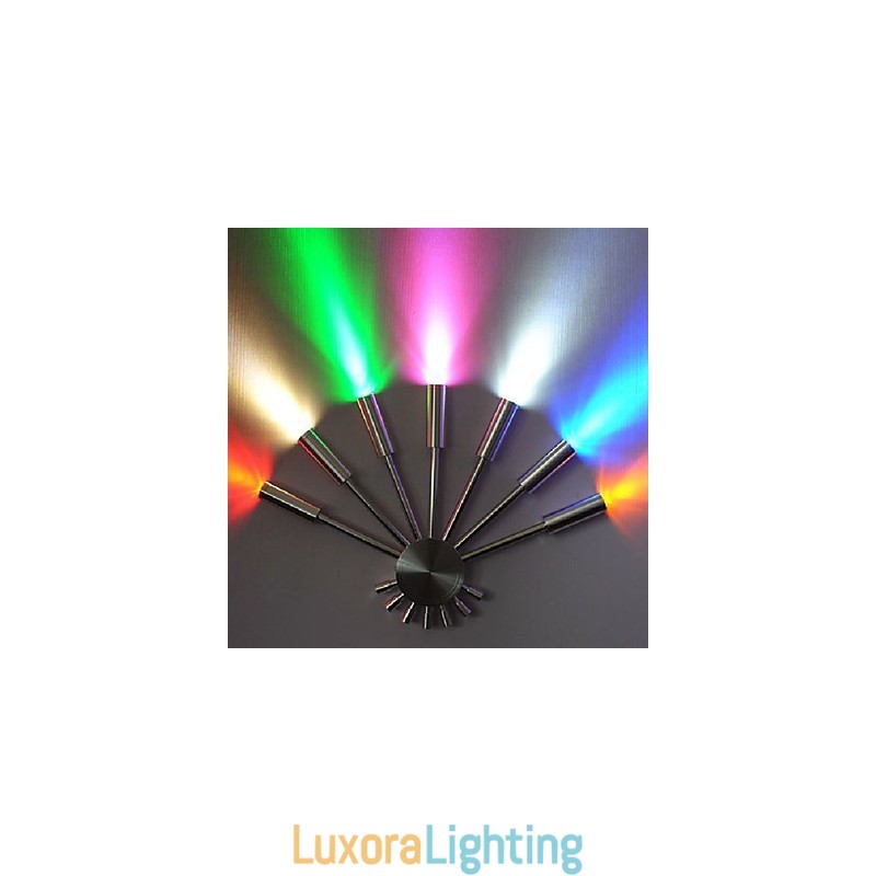 Designer Touch Decorative Modern Wall Light with Scattering Light Fanshaped 7 Metal Sticks Chic Style