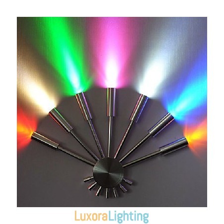 Designer Touch Decorative Modern Wall Light with Scattering Light Fanshaped 7 Metal Sticks Chic Style