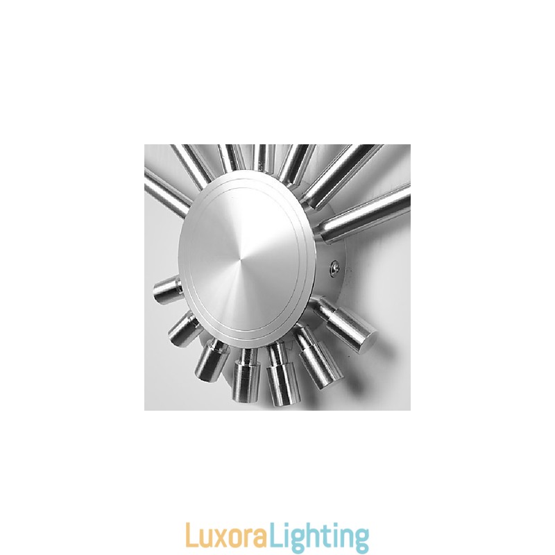 Designer Touch Decorative Modern Wall Light with Scattering Light Fanshaped 7 Metal Sticks Chic Style