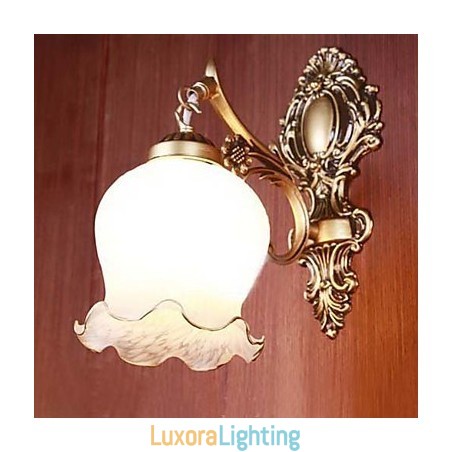 Designer Touch Decorative Bathroom Wall Light 1 Light Classic Metal Glass Painting