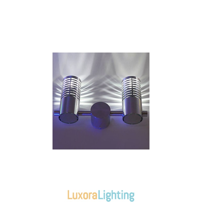 Designer Touch Decorative Modern Wall Light with Scattering Light 2 Cylinder Barrier Layer Ray of Light