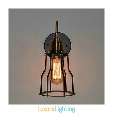 Designer Touch Decorative Minimalist Artistic Wall Light with Black Metal Skeleton Shade