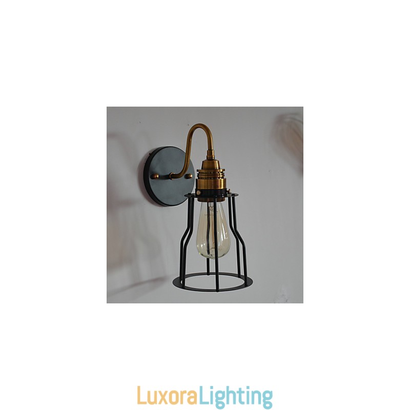 Designer Touch Decorative Minimalist Artistic Wall Light with Black Metal Skeleton Shade