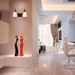 Designer Touch Decorative 2 Light Wall Light in White Shade