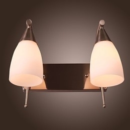 Designer Touch Decorative 2 Light Wall Light in White Shade