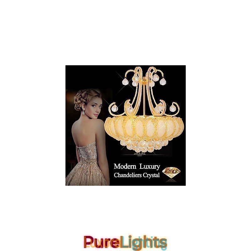 Designer Touch Decorative Modern Luxury Chandelier Crystal Pendant Light Diameter 50CM Contains 8 Bulbs