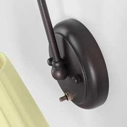 Designer Touch Decorative Iron Wall Lamp with Fabric Shade in 1 Light