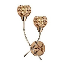 Designer Touch Decorative Crystal Golden Wall Light In 2 Light