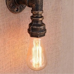 Designer Touch Decorative Nostalgia Simple Water Pipe Small Wall Lamp Wall Light
