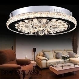 Designer Touch Decorative Crystal Flush Mount Modern Contemporary Living Bed Dining Kids Metal
