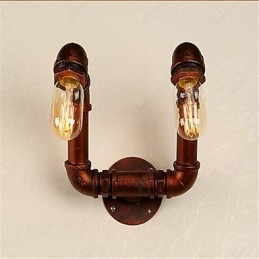 Designer Touch Decorative American Bar Xiang Bedroom Aisle Water Pipe Wall Lamp Retro Industrial Iron Wall Lamp
