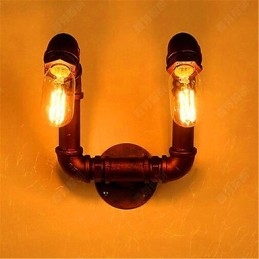 Designer Touch Decorative American Bar Xiang Bedroom Aisle Water Pipe Wall Lamp Retro Industrial Iron Wall Lamp