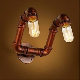Designer Touch Decorative American Bar Xiang Bedroom Aisle Water Pipe Wall Lamp Retro Industrial Iron Wall Lamp