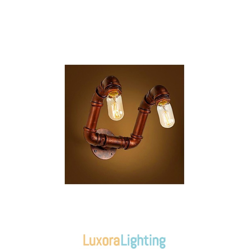Designer Touch Decorative American Bar Xiang Bedroom Aisle Water Pipe Wall Lamp Retro Industrial Iron Wall Lamp