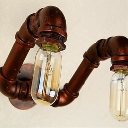 Designer Touch Decorative American Bar Xiang Bedroom Aisle Water Pipe Wall Lamp Retro Industrial Iron Wall Lamp