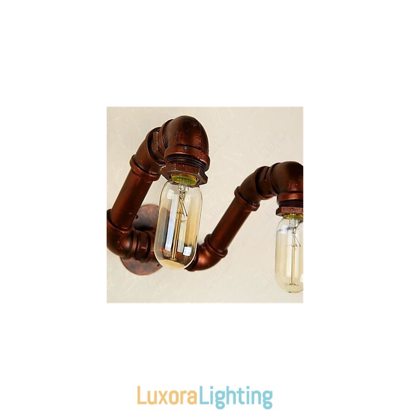 Designer Touch Decorative American Bar Xiang Bedroom Aisle Water Pipe Wall Lamp Retro Industrial Iron Wall Lamp