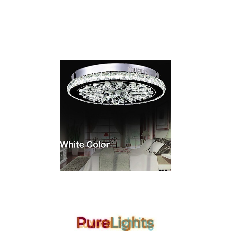 Designer Touch Decorative Crystal Flush Mount Modern Contemporary Living Bed Dining Kids Metal