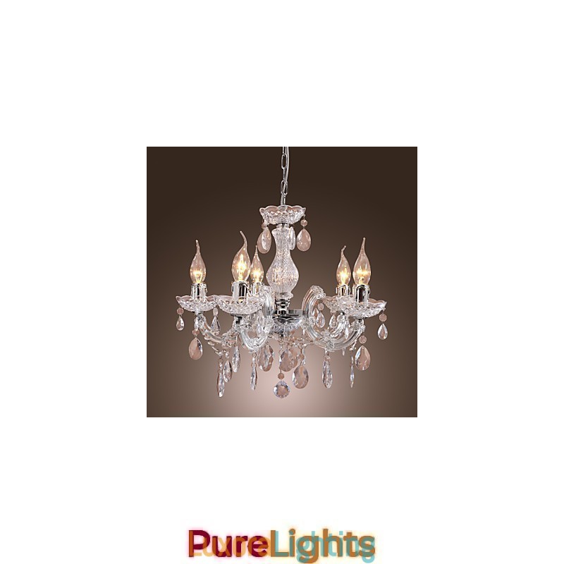 Designer Touch Decorative Upligh Chrome Ceiling Lamp Candle light Acrylic Fixture Chandelier Pendant