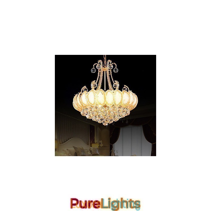 Designer Touch Decorative Modern Luxury Chandelier Crystal Pendant Light Diameter 50CM Contains 8 Bulbs