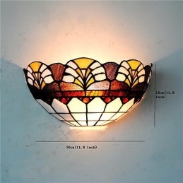 Designer Touch Decorative Retro Country Wall Lights Glass Shade Living Room Bedroom Restaurant Cafe Bar Wall Sconces