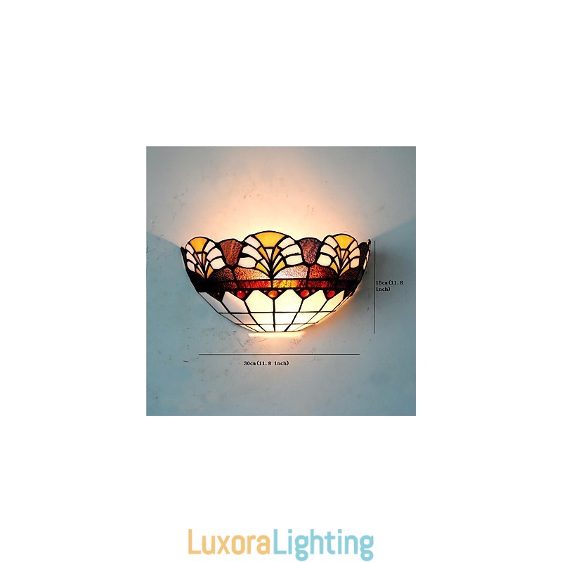 Designer Touch Decorative Retro Country Wall Lights Glass Shade Living Room Bedroom Restaurant Cafe Bar Wall Sconces