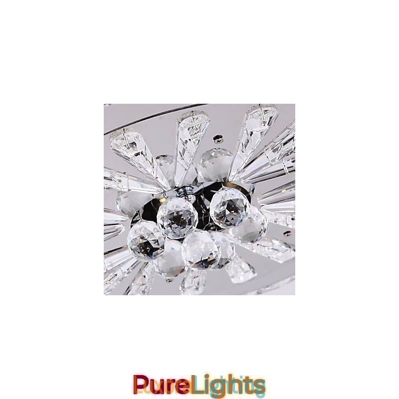 Designer Touch Decorative Crystal Flush Mount Modern Contemporary Living Bed Dining Kids Metal