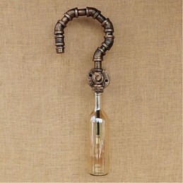 Designer Touch Decorative Retro American Village Creative Industry Wind Water Bottle Wall Lamp Wall Light Amber