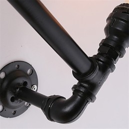 Designer Touch Decorative 2 Heads Vintage Industrial Pipe Wall Lights Black Creative Lights Restaurant Cafe Bar Decoration lighting