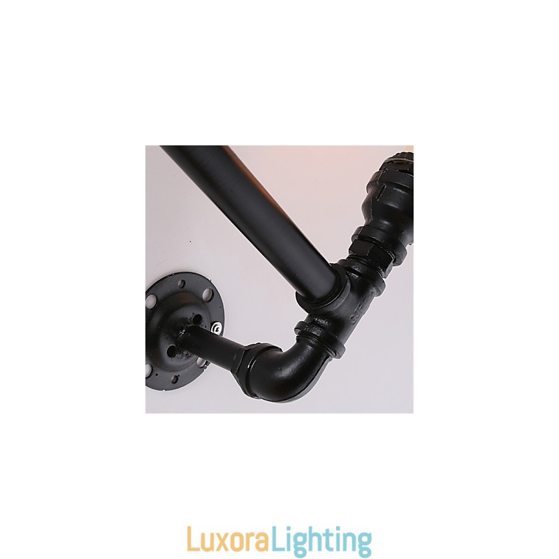 Designer Touch Decorative 2 Heads Vintage Industrial Pipe Wall Lights Black Creative Lights Restaurant Cafe Bar Decoration lighting