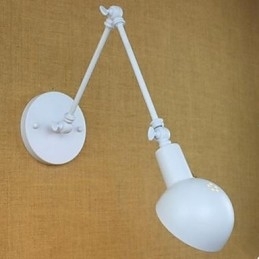 Designer Touch Decorative White Double Festival Wall Lamp Wrought Iron Long Arm