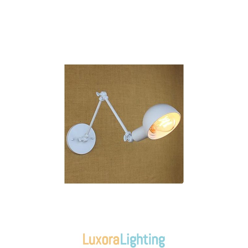 Designer Touch Decorative White Double Festival Wall Lamp Wrought Iron Long Arm