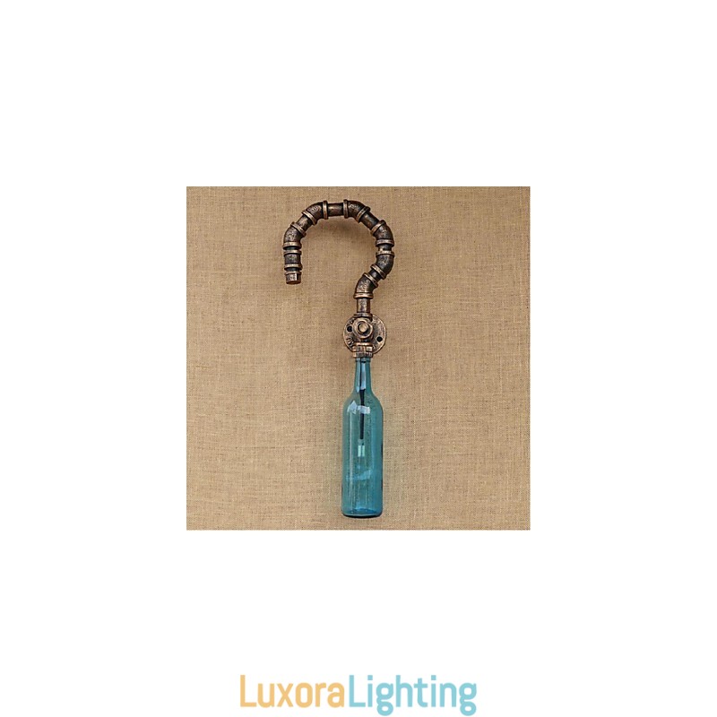 Designer Touch Decorative Retro American Village Creative Industry Wind Water Bottle Wall Lamp Wall Light