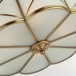 Designer Touch Decorative Traditional Classic Rustic Lodge Brass Metal Flush Mount