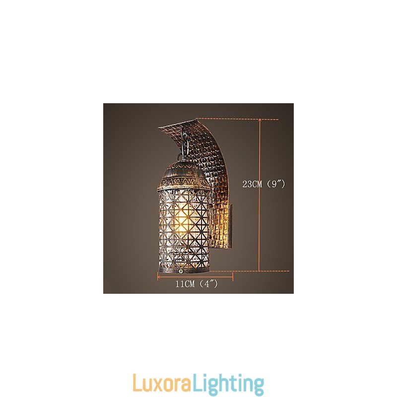 Designer Touch Decorative Rustic Lodge Painting Feature for Mini Style Uplight Wall Sconces Wall Light