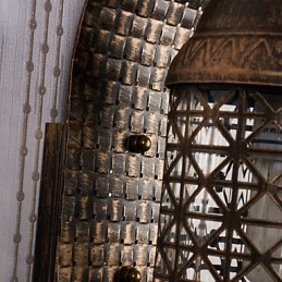 Designer Touch Decorative Rustic Lodge Painting Feature for Mini Style Uplight Wall Sconces Wall Light