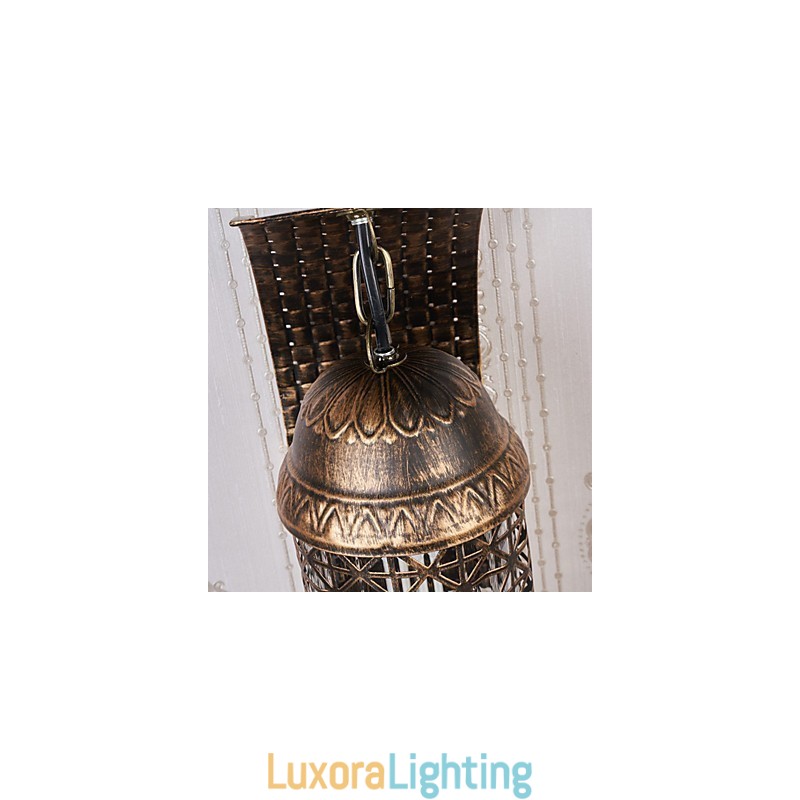 Designer Touch Decorative Rustic Lodge Painting Feature for Mini Style Uplight Wall Sconces Wall Light