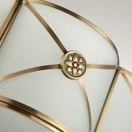 Designer Touch Decorative Traditional Classic Rustic Lodge Brass Metal Flush Mount