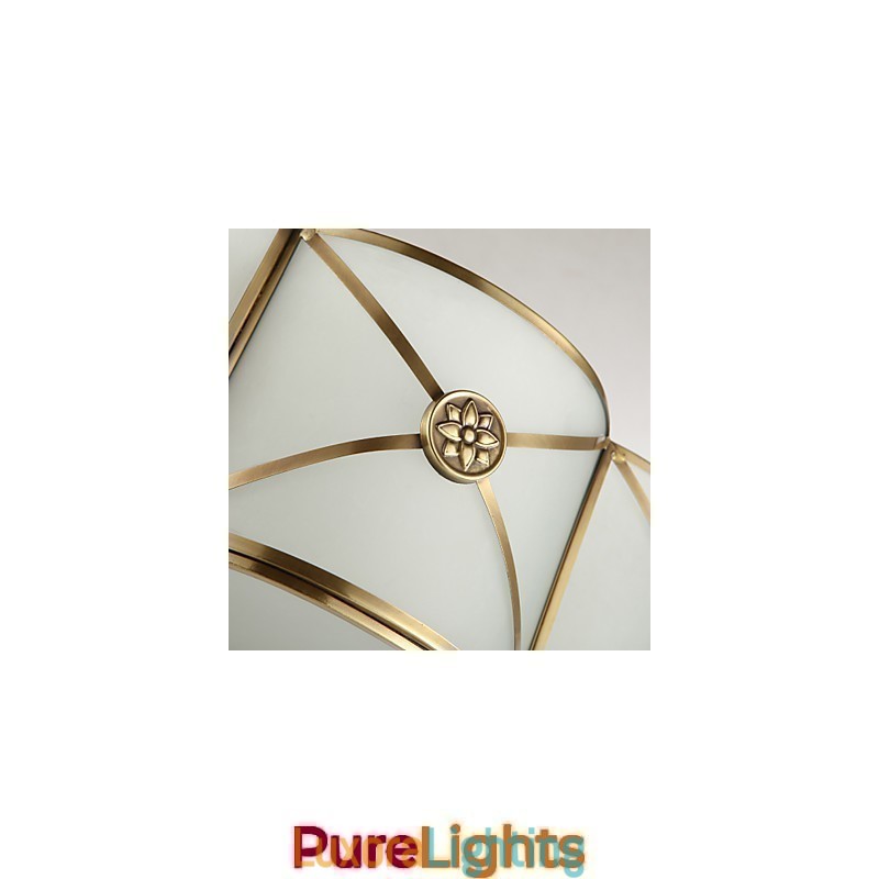 Designer Touch Decorative Traditional Classic Rustic Lodge Brass Metal Flush Mount