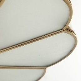 Designer Touch Decorative Traditional Classic Rustic Lodge Brass Metal Flush Mount