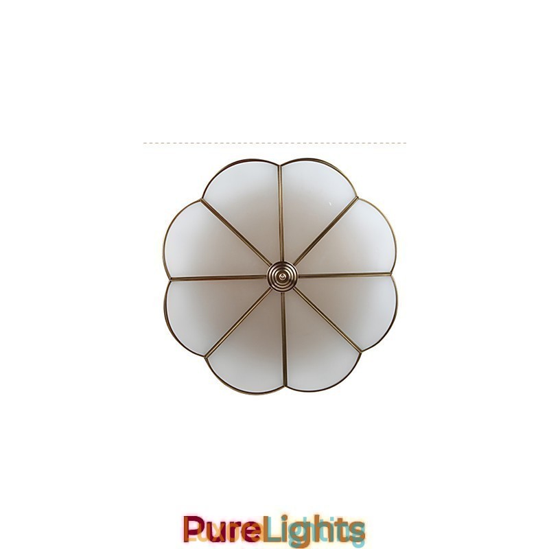 Designer Touch Decorative Traditional Classic Rustic Lodge Brass Metal Flush Mount