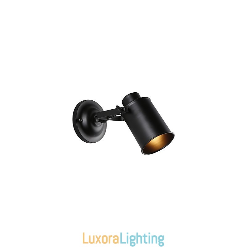 Designer Touch Decorative Vintage Black Metal Loft Wall Sconce Living Room Dining Room Hallway Cafe Bars Bar Wall Lamp