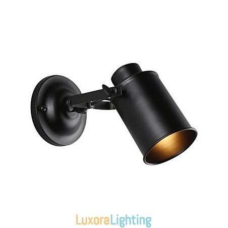 Designer Touch Decorative Vintage Black Metal Loft Wall Sconce Living Room Dining Room Hallway Cafe Bars Bar Wall Lamp