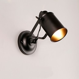 Designer Touch Decorative Vintage Black Metal Loft Wall Sconce Living Room Dining Room Hallway Cafe Bars Bar Wall Lamp