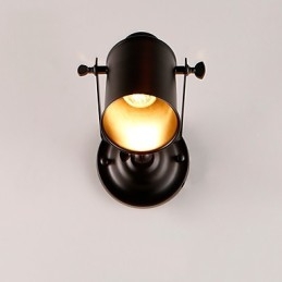 Designer Touch Decorative Vintage Black Metal Loft Wall Sconce Living Room Dining Room Hallway Cafe Bars Bar Wall Lamp