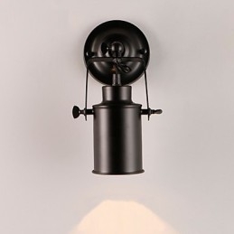Designer Touch Decorative Vintage Black Metal Loft Wall Sconce Living Room Dining Room Hallway Cafe Bars Bar Wall Lamp