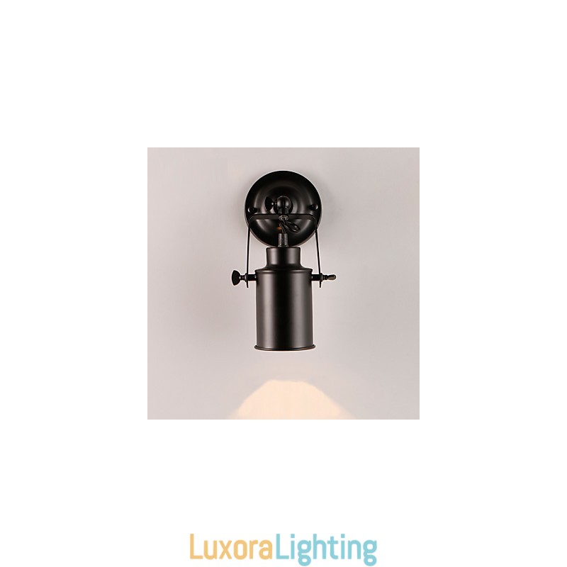 Designer Touch Decorative Vintage Black Metal Loft Wall Sconce Living Room Dining Room Hallway Cafe Bars Bar Wall Lamp