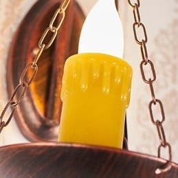 Designer Touch Decorative Rustic Lodge Painting Feature for Mini Style Uplight Wall Sconces Wall Light